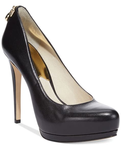 michael kors low heel pumps|Michael Kors heels black.